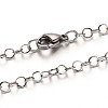 Tarnish Resistant 304 Stainless Steel Cable Chain Necklaces NJEW-N0046-02P-1