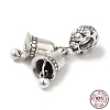 Thailand 925 Sterling Silver European Dangle Charms STER-D018-01AS-2