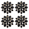 4Pcs Brass Micro Pave Cubic Zirconia Buttons DIY-FG0007-82E-1