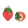 25Pcs 5 Sizes Resin Strawberry Pendants RESI-ZZ0001-06-5