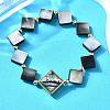 Abalone Shell Beads Stretch Bracelets BJEW-D315-03G-3