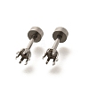 304 Stainless Steel Stud Earring Findings STAS-F311-18P-01C-1