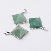 Natural Green Aventurine Pendants G-E442-02P-1