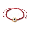 Handmade Lampwork Evil Eye & Glass Seed Beads Braided Bead Bracelets BJEW-MZ00090-03-1