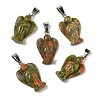Natural Unakite Pendants G-B127-10P-07-2