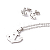 304 Stainless Steel Jewelry Sets SJEW-D094-46P-2