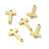 Rack Plating Brass Letter Connector Charms KK-C007-38G-T-1