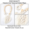 Cotton Macrame Leaf Tassel Curtain Tiebacks AJEW-WH0038-38B-6