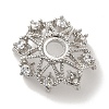 Brass Micro Pave Clear Cubic Zirconia Bead Caps KK-C072-01B-P-1