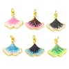 Brass Enamel Pendants KK-S401-12G-2