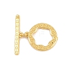Flat Round Brass Toggle Clasps KK-G548-36-2