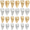 80Pcs 4 Style Brass Snap on Bails KK-BBC0011-76-1