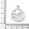 Brass Micro Pave Cubic Zirconia Pendants KK-P330-07C-P-3