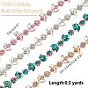 WADORN 1.8M 4 Colors Iron Rhinestone Strass Chains CH-WR0001-04-2