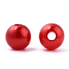 Spray Painted ABS Plastic Imitation Pearl Beads OACR-T015-05A-13-1