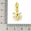 Rack Plating Brass Micro Pave Clear Cubic Zirconia European Dangle Charms KK-H485-13G-3