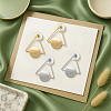 4Pairs 2 Colors Iron Stud Earrings EJEW-HY0001-13-4
