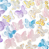 50Pcs 5 Colors Transparent Spray Painted Glass Charms GLAA-FP0001-12-4