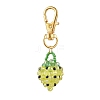 Glass Seed Beaded Strawberry Pendant Decoration HJEW-MZ00160-3