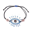 Horse Eye Glass Seed Beaded Link Bracelet Sets BJEW-MZ00074-02-1