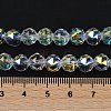 Transparent Electroplate Glass Beads Strands EGLA-N002-34C-C25-4