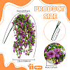 4Pcs Plastic Artificial Violet Vine for Wedding Decoration DIY-WR0005-32F-2
