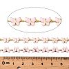Brass Enamel Butterfly Link Chains CHC-F021-03G-03-2