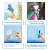 16 Sheets 4 Styles Waterproof PVC Colored Laser Stained Window Film Adhesive Static Stickers DIY-WH0314-060-3
