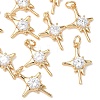 SHEGRACE Brass Clear Cubic Zirconia Pendants XGRQ3K574-566G-1
