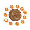 Transparent Dark Orange Acrylic Beads TACR-YW0001-08E-5