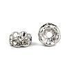 Flower Brass Crystal Rhinestone Bead Spacers RB-D302-P-5