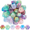 50Pcs Transparent Crackle Acrylic Beads OACR-SC0002-50-1