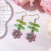 Handmade Glass Seed Dangle Earrings EJEW-MZ00311-4