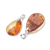 Natural Amber Pendants PALLOY-JF05260-02-3