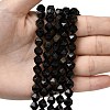 Natural Golden Sheen Obsidian Beads Strands G-Z119-A10-02-2
