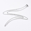 304 Stainless Steel Women Chain Necklaces NJEW-C079-01-1