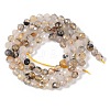 Natural Rutilated Quartz Beads Strands G-G139-A01-03-3