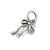 925 Sterling Silver Bowknot Charms with Jump Rings STER-M021-01AS-02-2