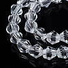 Transparent Faceted Glass Beads Strands GLAA-TAC0010-01A-01-3