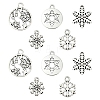 50Pcs 5 Styles Tibetan Style Alloy Charms FIND-YW0010-23-1