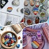 2Pcs 2 Styles Chakra Natural Gemstone Figurines AJEW-AR0001-89-5