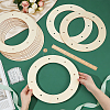 12pcs Unfinished Wood Craft Pendants DIY-OC0016-10A-3