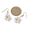 Natural Pearl Flower Dangle Earrings EJEW-JE05329-2