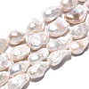 Natural Baroque Pearl Keshi Pearl Beads Strands PEAR-S019-05E-2