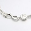 Trendy Alloy Infinity Link Anklets AJEW-AN00044-3