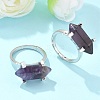 Natural Amethyst Finger Rings X-RJEW-P121-A02-3