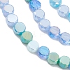 Gradient Color Electroplate Glass Bead Strands GLAA-E042-03C-3