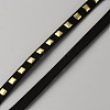 2M Microfiber Ribbon with Golden Tone Square Iron Rivets OCOR-WH0085-44G-1