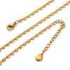 304 Stainless Steel Rice Chain Necklaces NJEW-Z057-06G-4