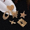 12Pcs 6 Style Brass Pendants KK-SZ0001-57-4